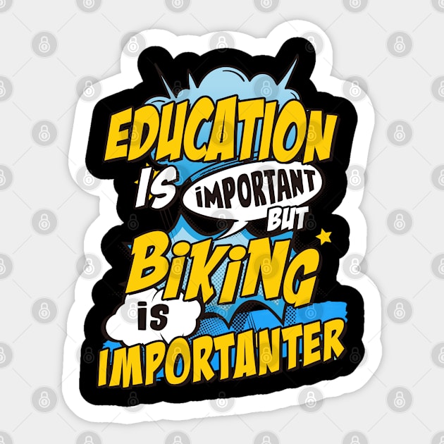 Biking is important Sticker by SerenityByAlex